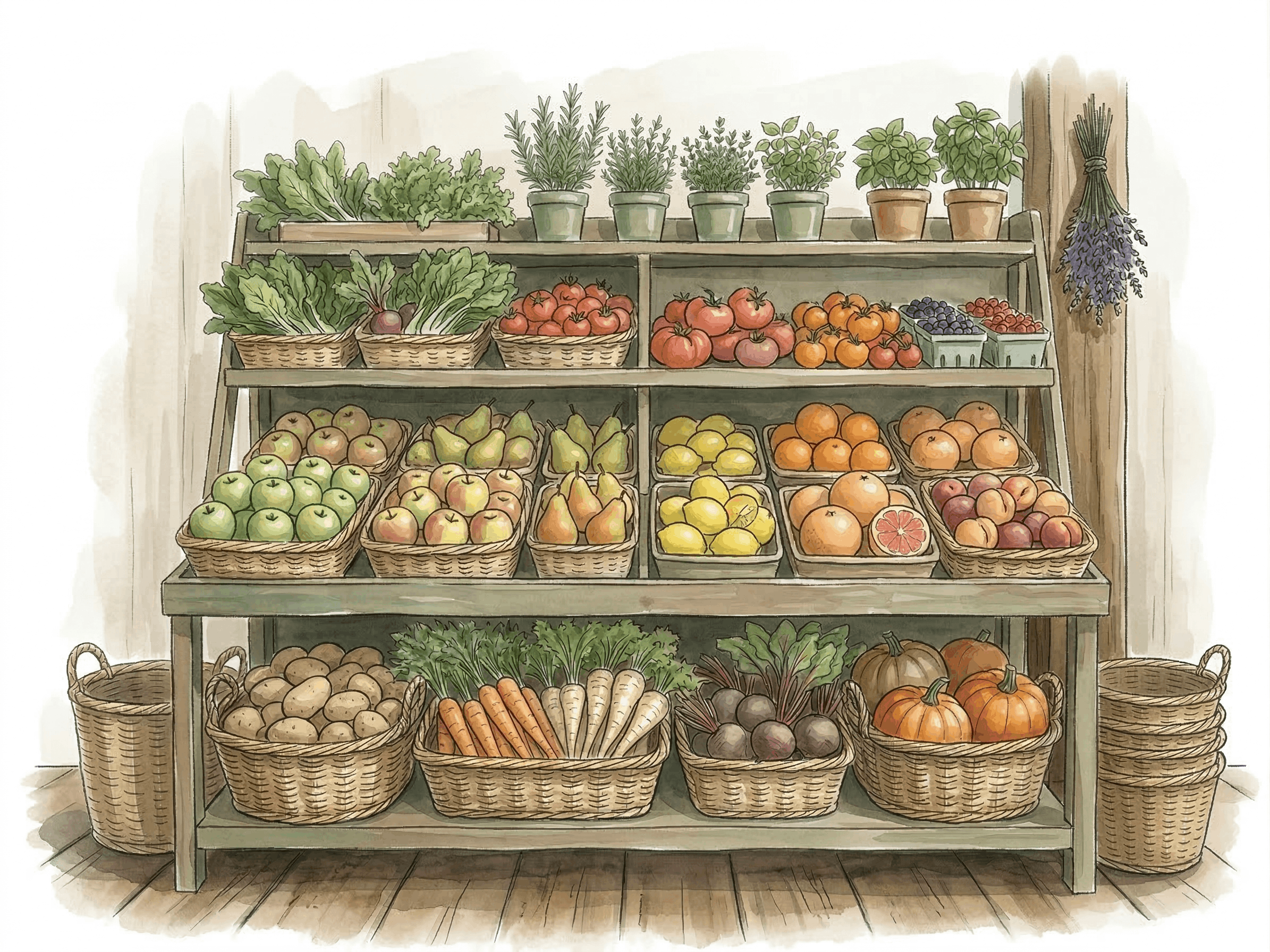 Frisches Obst und Gemüse